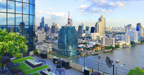 Sky bar v hoteli v Bangkoku